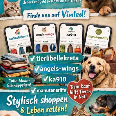 Secondhand shoppen und Tieren helfen durch Spenden