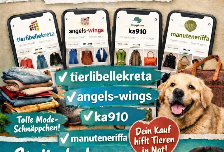 Secondhand kaufen und Tiere auf Kreta unterstützen Secondhand kaufen und Tiere auf Kreta unterstützen